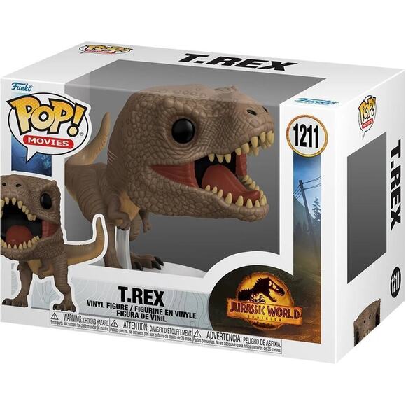 Funko Pop Movies T Rex Vinyl Figure 1211 Jurassic World - Picture 2 of 2